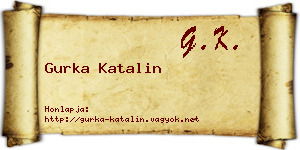 Gurka Katalin névjegykártya